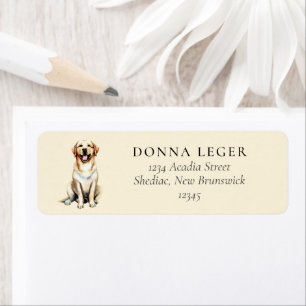 Yellow Labrador Retriever Dog Address Return Address Label