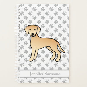 Yellow Labrador Retriever Dog And Paws & Text Planner