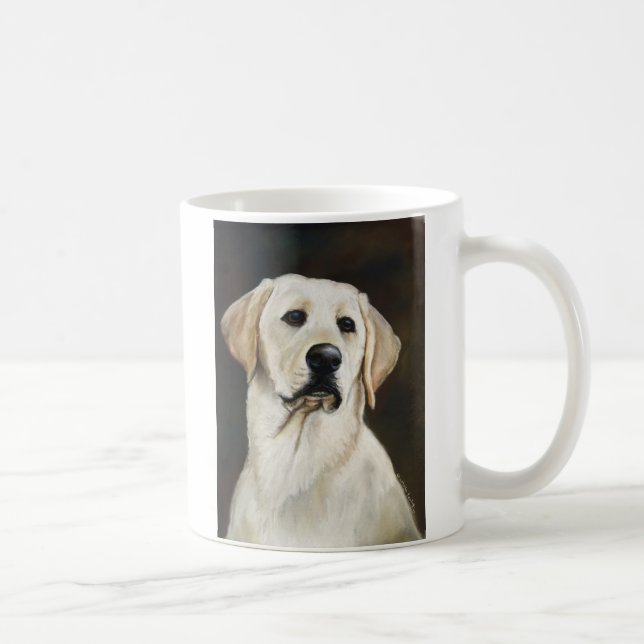 Yellow Labrador Retriever Dog Art Mug (Right)