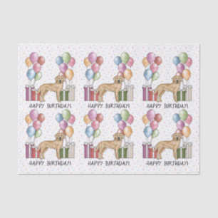 Yellow Labrador Retriever Dog Colourful Birthday Tissue Paper