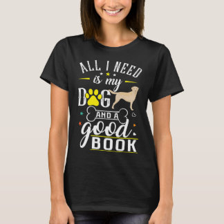 Yellow Labrador Retriever Dog Cute Saying Books Re T-Shirt