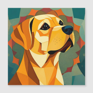 Yellow Labrador Retriever Dog Geometric Art