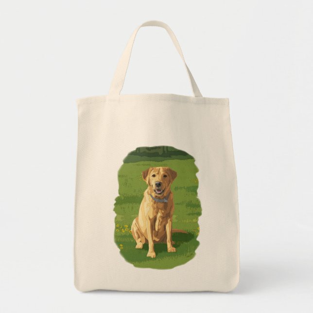 Yellow Labrador Retriever Dog Tote Bag (Front)