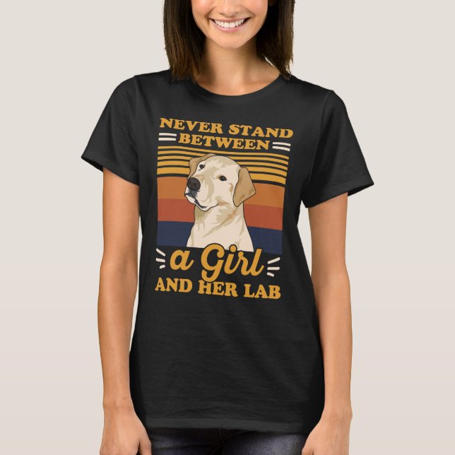 Yellow Labrador Retriever For A Yellow Lab Girl T-Shirt (Front)
