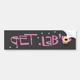 Yellow Labrador Retriever - Get Lab'D Bumper Sticker