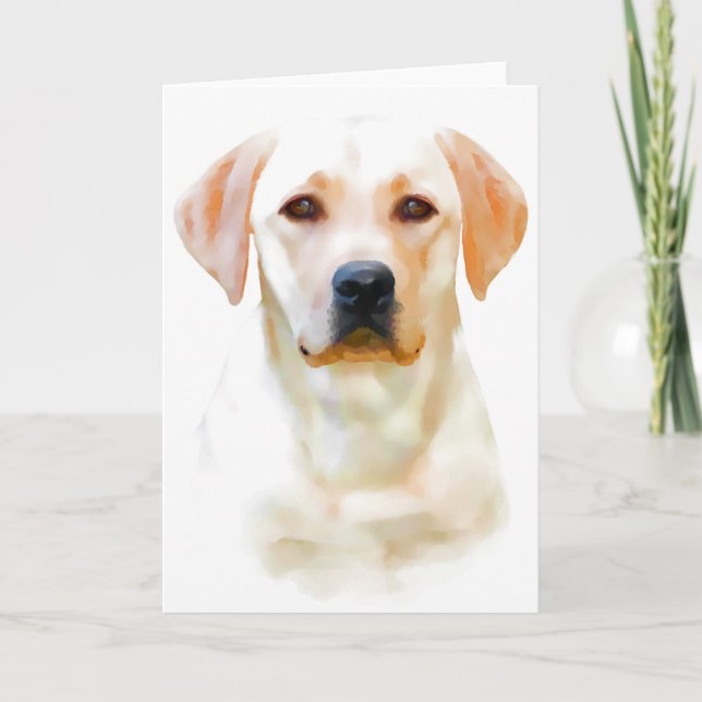 Yellow Labrador Retriever Greeting Cards (Front)