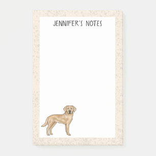 Yellow Labrador Retriever Lab Dog Custom Name Post-it Notes