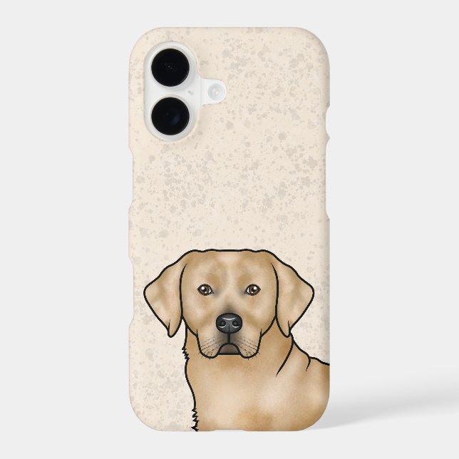 Yellow Labrador Retriever Lab Dog Head Portrait (Back)