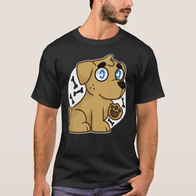 Yellow Labrador Retriever Labradorable Curly Dog B T-Shirt (Front)
