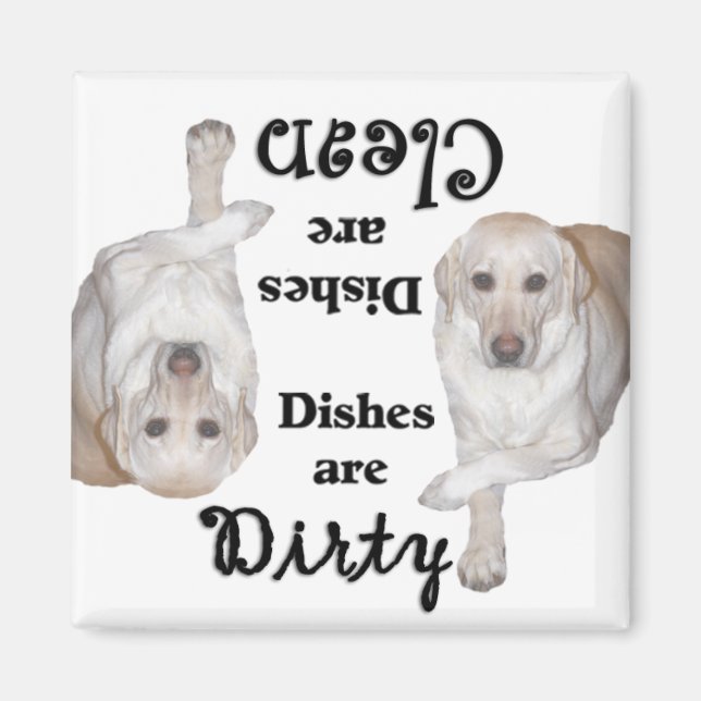 Yellow Labrador Retriever Lovers Dishwasher Magnet (Front)