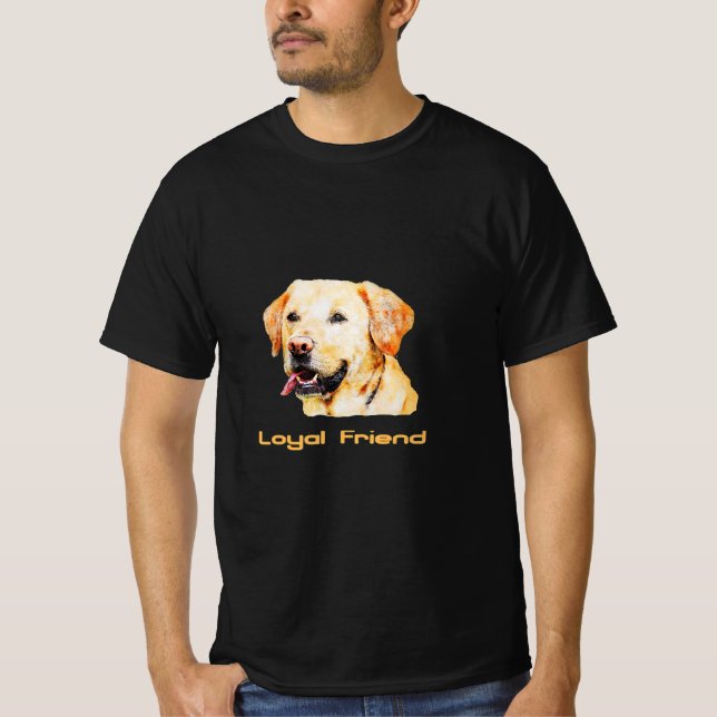 Yellow Labrador Retriever Loyal Friend T-Shirt (Front)