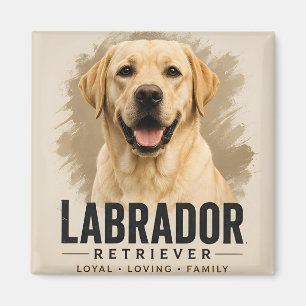 Yellow Labrador Retriever Loyal Loving Family Dog Magnet
