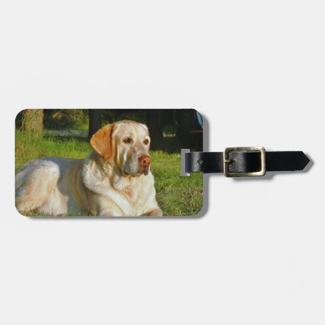 Yellow Labrador Retriever Luggage Tag (Front Horizontal)