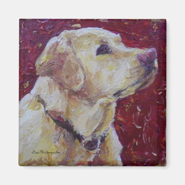 Yellow Labrador Retriever Magnet (Front)