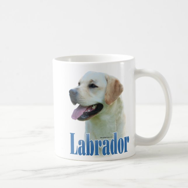 Yellow Labrador Retriever Name Coffee Mug (Right)