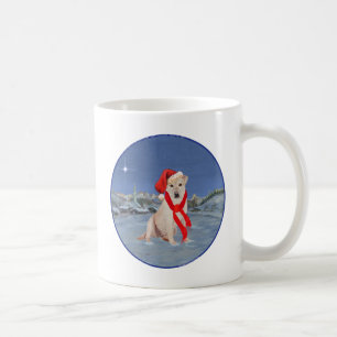 Yellow Labrador Retriever on a Wintry Night Coffee Mug
