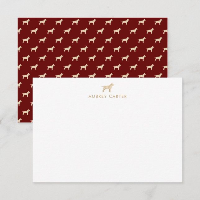Yellow Labrador Retriever  Personalised Thank You Card (Front/Back)