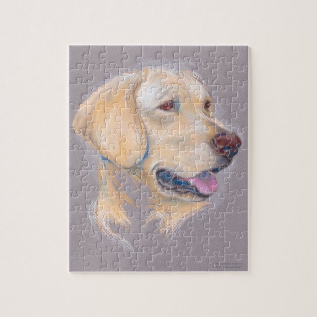 Yellow Labrador Retriever Portrait Jigsaw Puzzle (Vertical)
