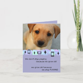 Yellow Labrador Retriever Puppy Birthday Greetings Card