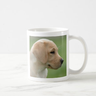 Yellow labrador retriever puppy coffee mug