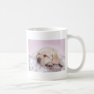 Yellow labrador retriever puppy coffee mug