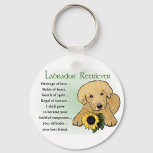 Yellow Labrador Retriever Puppy Gifts Key Ring