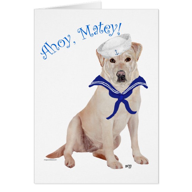 Yellow Labrador Retriever Sailor (Front)