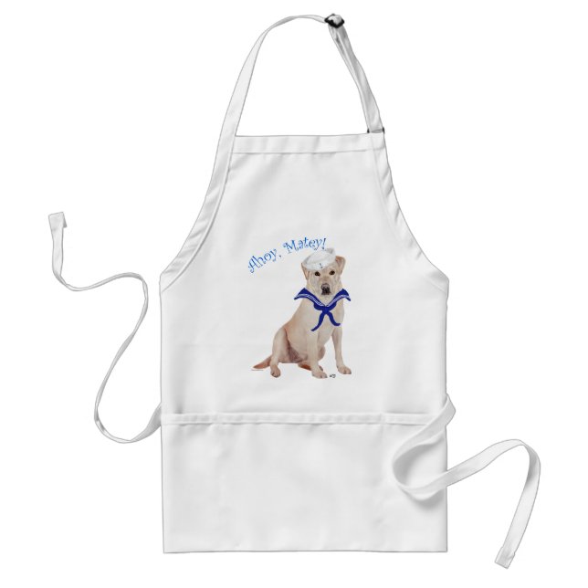 Yellow Labrador Retriever Sailor Standard Apron (Front)