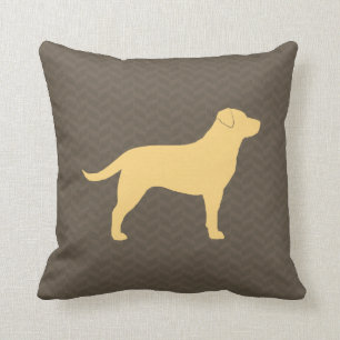 Yellow Labrador Retriever Silhouette Cushion