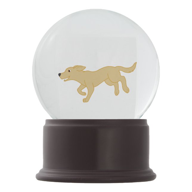 Yellow Labrador Retriever Snow Globe (Front)