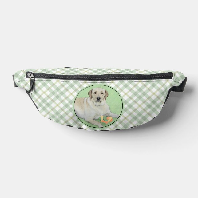 Yellow Labrador Retriever & Tennis Balls Painting Bum Bags (Lay Down)