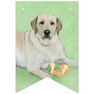 Yellow Labrador Retriever & Tennis Balls Painting Bunting
