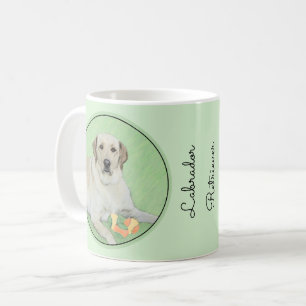 Yellow Labrador Retriever & Tennis Balls Painting Coffee Mug