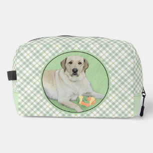 Yellow Labrador Retriever & Tennis Balls Painting Dopp Kit
