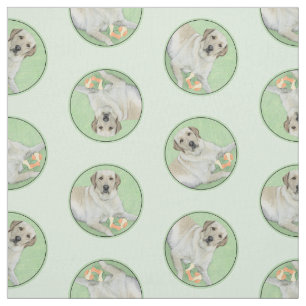 Yellow Labrador Retriever & Tennis Balls Painting Fabric