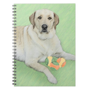 Yellow Labrador Retriever & Tennis Balls Painting Notebook
