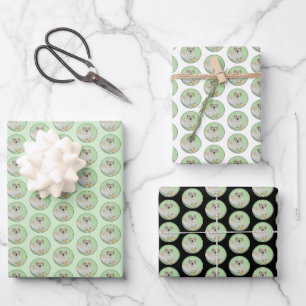 Yellow Labrador Retriever & Tennis Balls Painting Wrapping Paper Sheet
