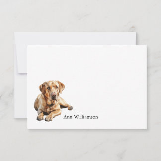 Yellow Labrador Retriever Thank You Card