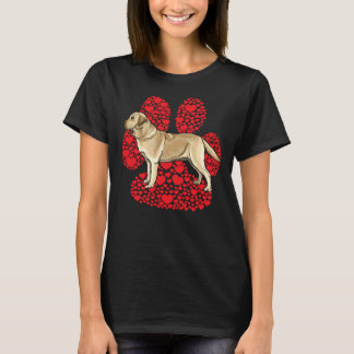 Yellow Labrador Retriever Valentines Day Dog Love  T-Shirt