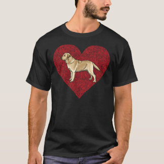 Yellow Labrador Retriever Valentines Day Love Fing T-Shirt