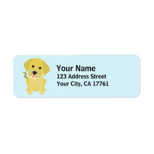 Yellow Labrador Return Address Labels