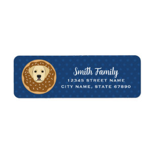 Yellow Labrador Return Address Labels