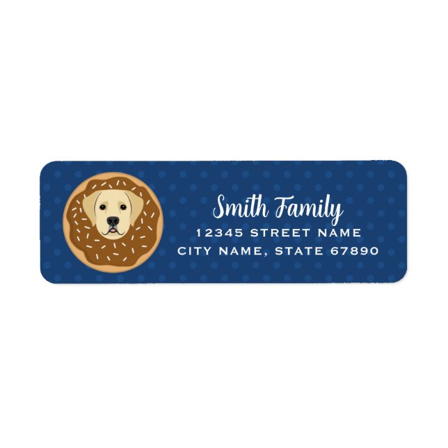 Yellow Labrador Return Address Labels (Front)