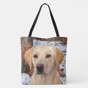 Yellow Labrador - Snow Dog - Yellow Lab Tote Bag