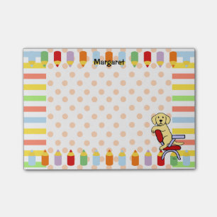 Yellow Labrador Student 3 Post-it Notes