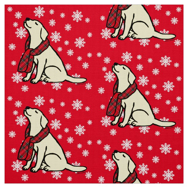 Yellow Labrador Tartan Scarf Fabric (Swatch)