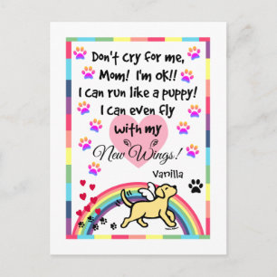 Yellow Labrador Trotting Memorial Postcard