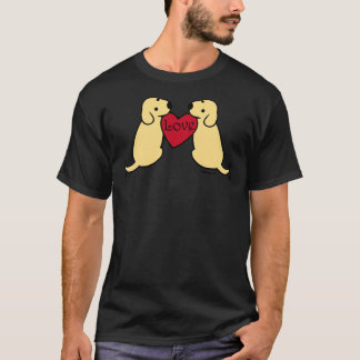 Yellow Labrador Twins With Love T-Shirt