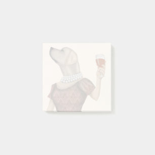Yellow Labrador Wine Snob Post-it Notes