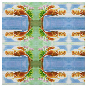 Yellow Labradors on Couch Dog Fabric